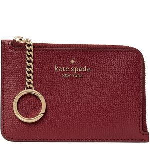 Kate Spade Darcy Medium L-Zip Card Holder in Blackberry Preserve